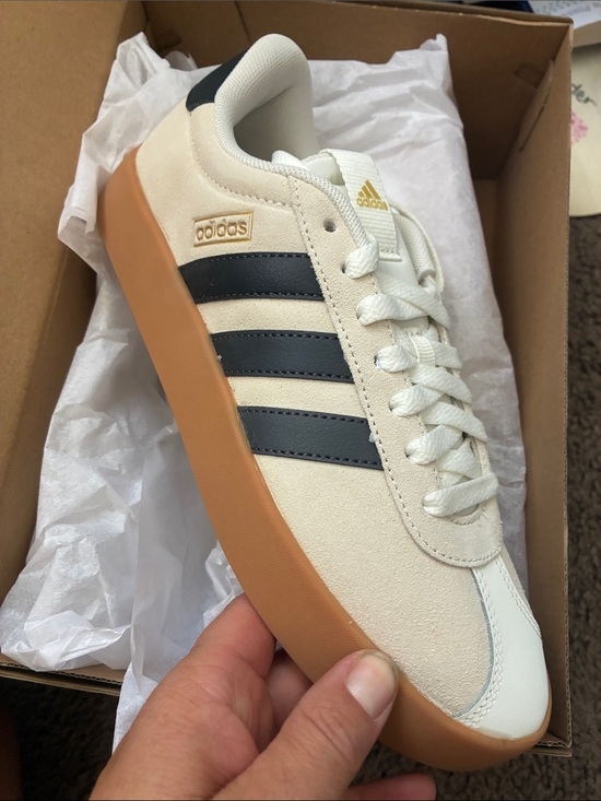 adidas Shoes - adidas Cream and Black Low-Top Sneakers with Gum Sole